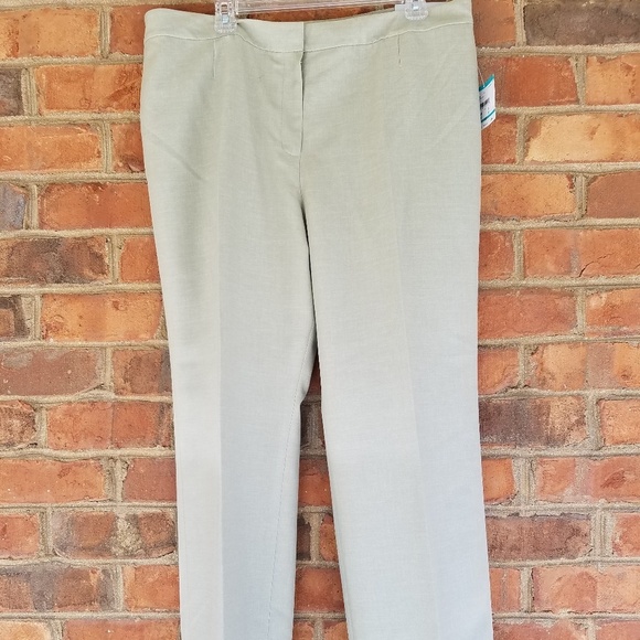 Kasper Kate Pants Classic Fit 16P Sage New Petite Pants Slacks Trousers - Picture 1 of 9